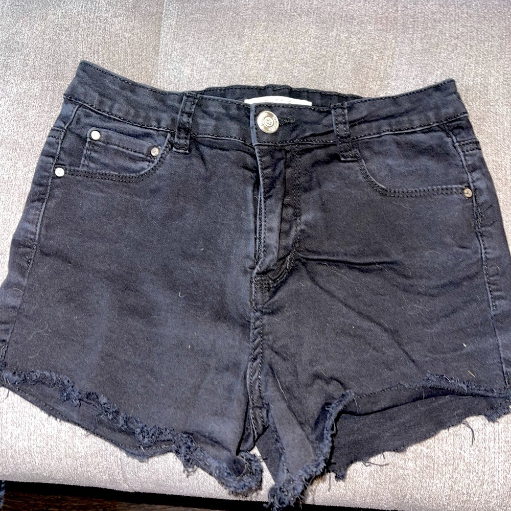 Black Puzzle Jean Shorts (size 1/2)